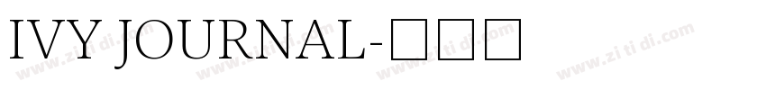 IVY JOURNAL字体转换